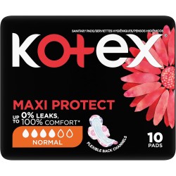 Kotex® Maxi Protect Pads - Normal Plus Wings - 10's